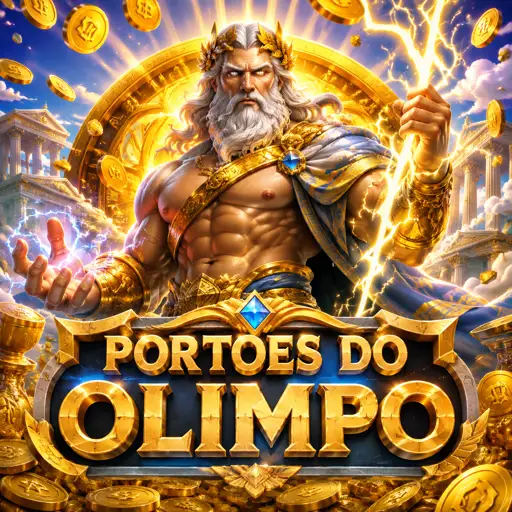 Capa do jogo Gates of Olympus com Zeus e multiplicadores