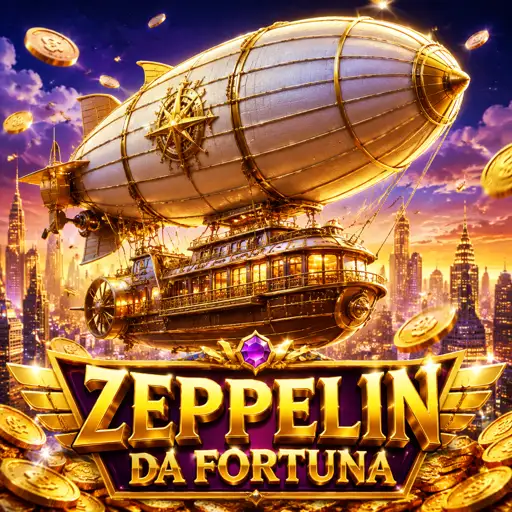Capa do jogo de crash Zeppelin com dirigível
