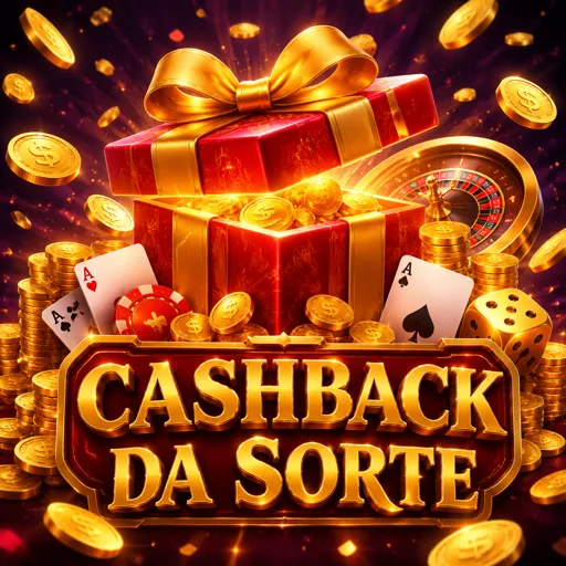 Cartaz da promoção de cashback semanal com fichas e selo de devolução